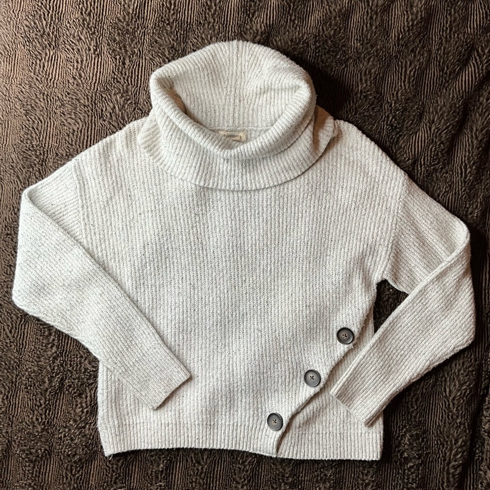 Cozy White Turtleneck Sweater